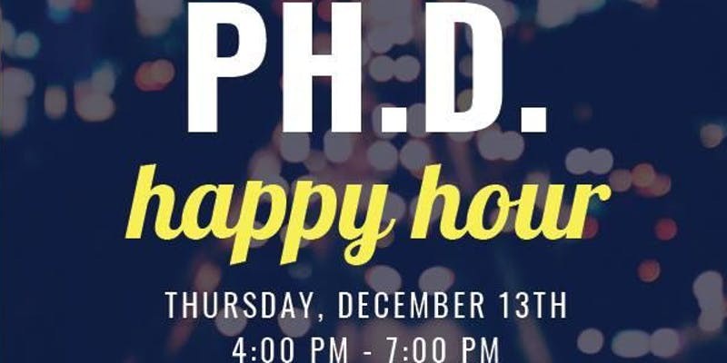 End-of-Semester PhD Happy Hour Event Flyer
