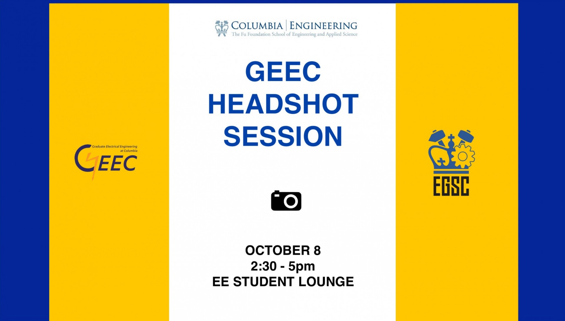 GEEC Fall 2019 Headshot session flier