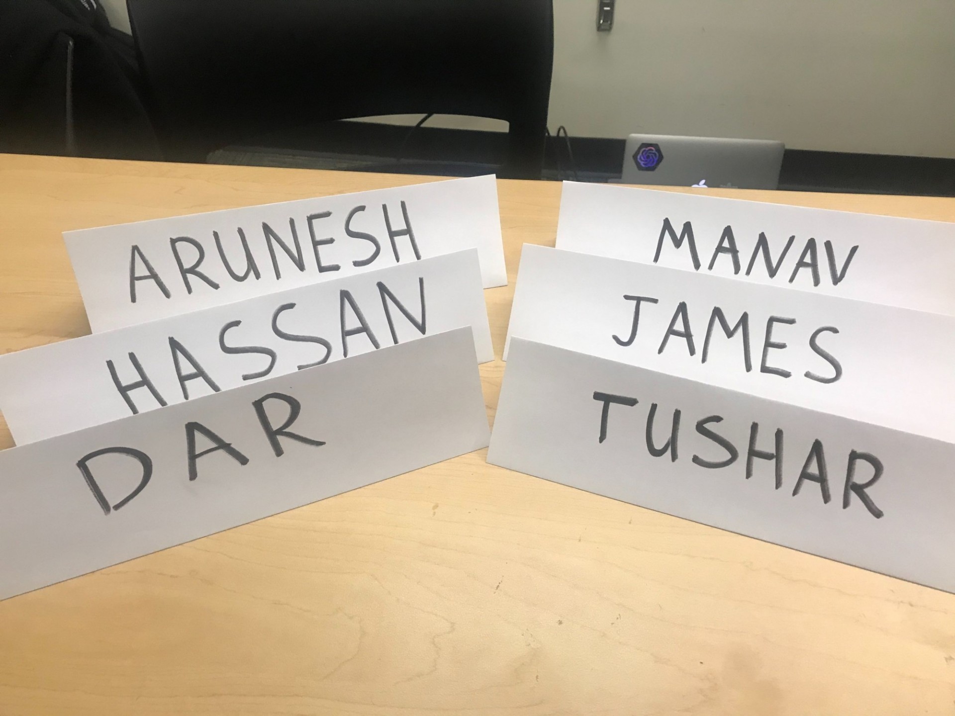 Student Internship panelist name tags