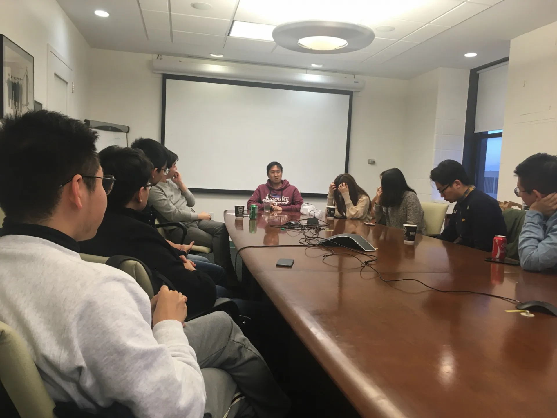 Second Photo of Students gathered around for the Path to Ph.D. panel - November 26, 2019