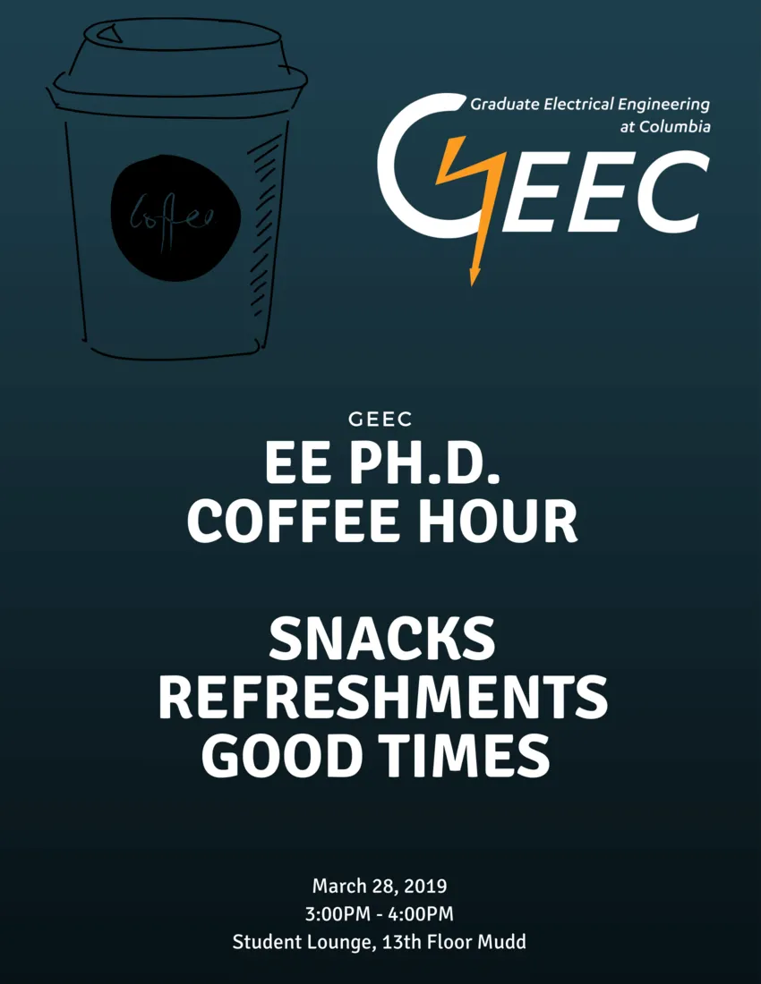 PhD Coffee Hour Event Flyer